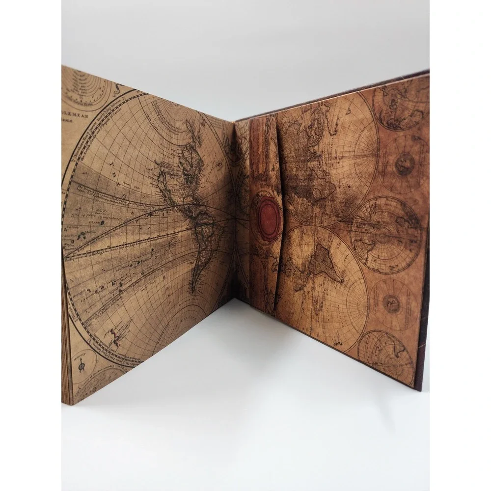 Disney Pixar Up Our Adventure Book Scrapbook Travel Journal Vintage Map Clasp